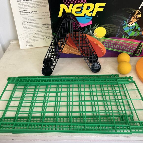 VINTAGE 1992 For Nerf Ping Pong Game Used Good Condition With Box Has Everything - Picture 4 of 7